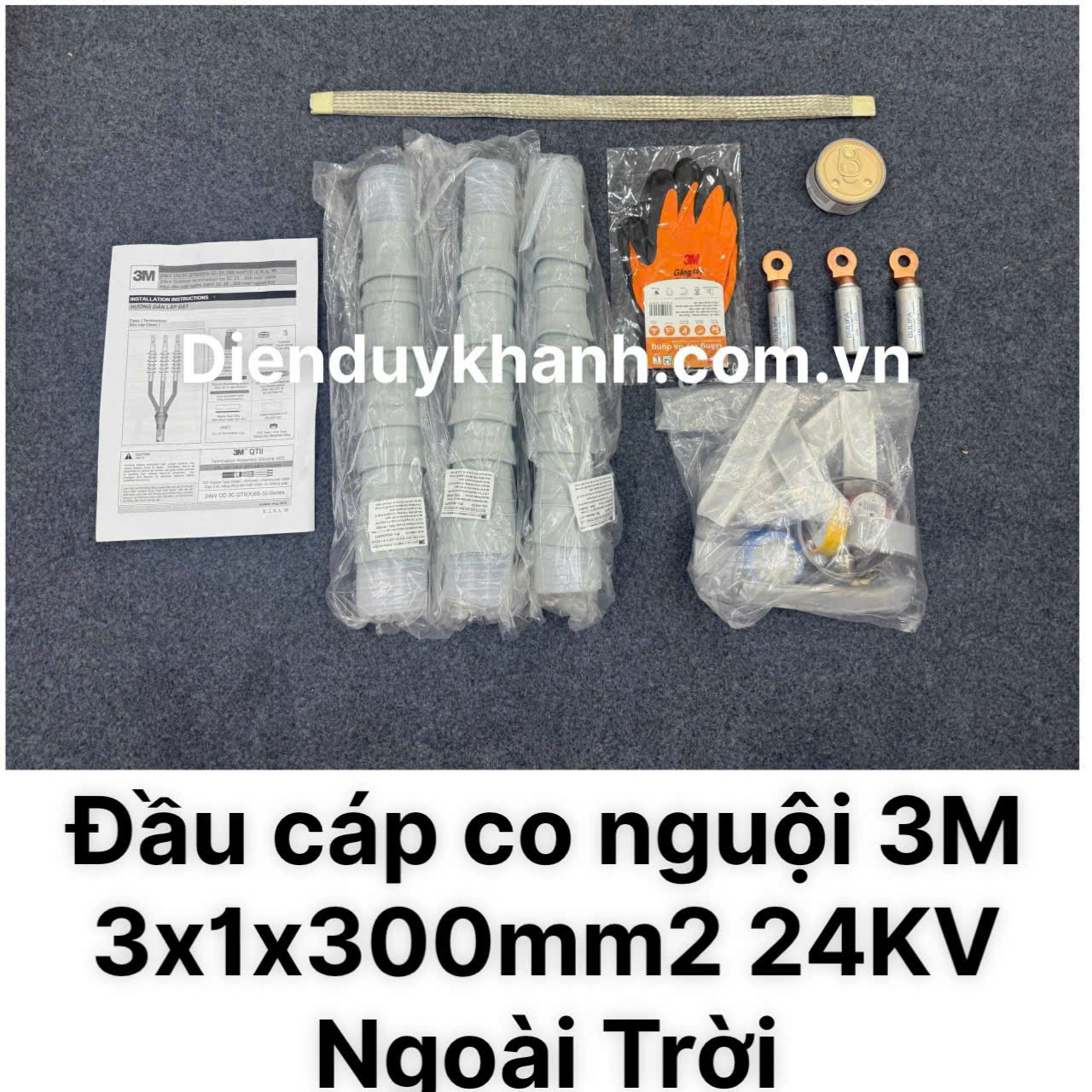 Đầu Cáp Co Nguội Trung Thế Ngoài Trời 24KV OD 1C QTII(L)6S-12-300 (3x1x300mm2)